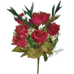 Umelá jesenná kytica z ruží a gladiol, 42cm_1